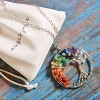 Maya's Grace 7 Chakra Tree of Life Pendant Necklace with Natural Gemstones - 4 of 4