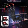 Hoffree Upholstered Massage Gaming Chair Smart Value Ergonomic Office PC Chair with Bluetooth Speaker & RGB Light - 4 of 4