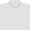 Black Bow Jewelry 4mm, 14k Yellow Gold, Open Concave Figaro Chain Necklace - 2 of 4