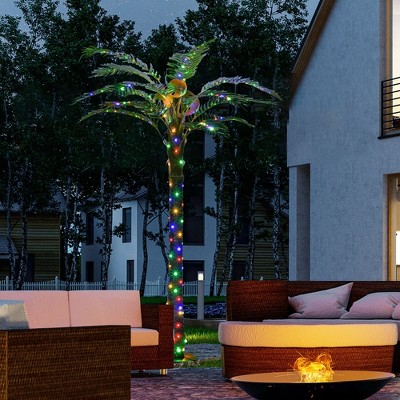 Nicbex Artificial Tree Faux Plants 6' Artificial Lighted Palm Tree With ...