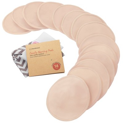 KeaBabies 14pk Organic Nursing Pads, Washable Breast Pads for Breastfeeding, Reusable Nipple Pads, Breastfeeding Essentials