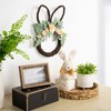 Northlight 15" Bunny Ears Floral Easter  Twig Wreath - 2 of 4