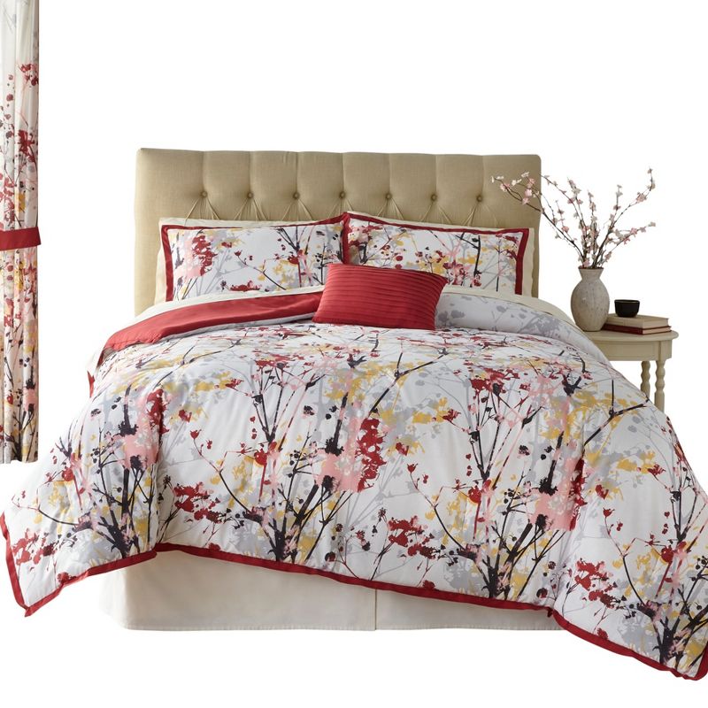 BrylaneHome Funky Floral 6 Piece Comforter Set, 1 of 2