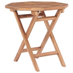 Outdoor Table Fine sanded teak Solid Teak wood Small Foldable - 1 of 4