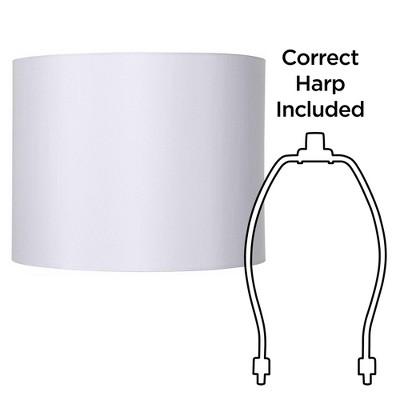 Elegant White Polyester Drum Lamp Shade 14"x14"x11"