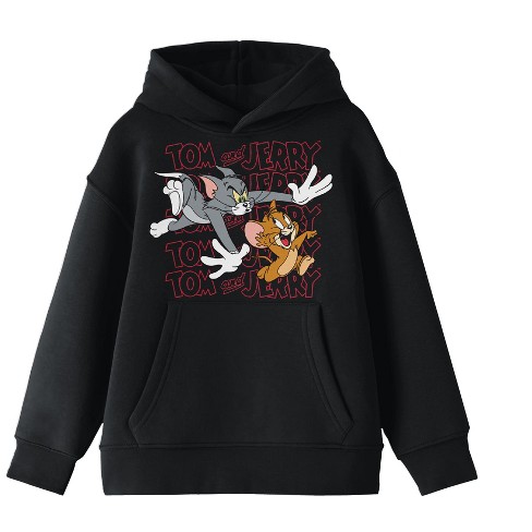 Members Only Tom & Jerry Graphic Hooded Jacket in Black for Men