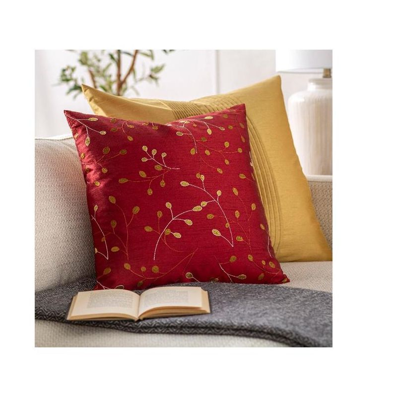 Mark & Day Stavelot Traditional Bright Red Throw Pillow, 2 of 3