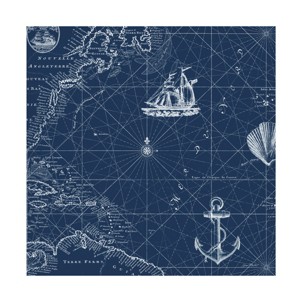 Trademark Fine Art -Jean Plout 'Nautical Blues 4' Canvas Art - 1 of 4