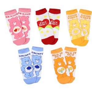 Care Bears Socks Women's 5-Pack Care Bear Personalities Mix and Match Ankle Sock - 1 of 4
