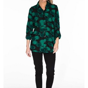 Women's Jacquard Knit Blouse - Multiples - 1 of 4