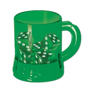 Beistle St Pat's  Mug Shot  w/Dice, 3 Oz, (24/Pkg) Multicolored - 1 of 1