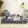 Artloge Large Grey Dog Sofa Bed Memory Foam Calming Orthopedic Pet Mattress Cushion Waterproof Bolster Dog Couch Bed with Removable Washable Cover - 2 of 4