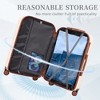 YONWAY Hardside Luggage Sets, 3 pcs Spinner Suitcase, ABS Lightweight Suitcase, 360° Spinner Wheel Luggage, with Cup Holder & USB Port - 2 of 4