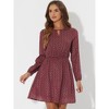 INSPIRE CHIC Women's Choker V Neck Vintage Flared Gilding Metallic Shiny Star A-Line Dress - 3 of 4