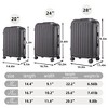 KTMBDW Lightweight Luggage with Spinner Wheels,3-Piece Travel Suitcase ABS Hardshell Luggage Set with TSA Lock and Cup Holder & USB Port-20+24+28 inch - 4 of 4