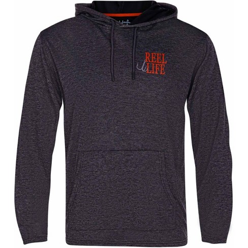 Reel Life Destin Heathered Pullover Hoodie - XL - Anthracite