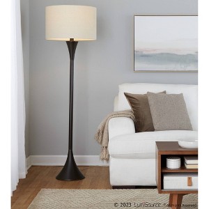 LumiSource Lenuxe 65 Floor Lamp Oil Rubbed Bronze Hourglass Design UL Listed
