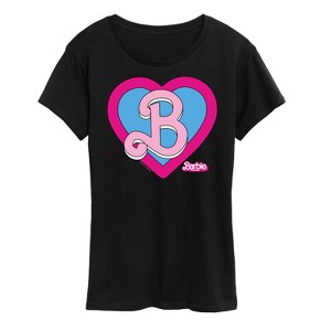 Women's - Barbie - Heart Crest Short Sleeve Graphic T-Shirt - 1 of 4