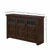 NicBex TV Stand for 65 Inch TV with Round Metal Knobs,TV Entertanment Center with 3 Glass Doors Cabinet,TV Console Table for Living Room - 3 of 4