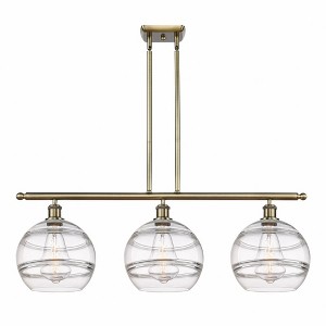 Rochester - 3 Light Stem Hung Island In Industrial Style-12.13 Inches Tall and 36.5 Inches Wide - 1 of 1