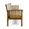GDFStudio Dupont Outdoor Acacia Wood 3 Seater Sofa with Cushions - 4 of 4