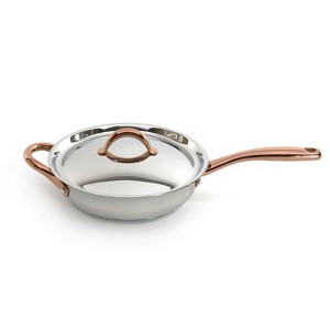 BergHOFF Ouro Gold 18/10 Stainless Steel 9.5" Deep Skillet with Stainless Steel Lid 3.1Qt., Two Side Handles - 1 of 4
