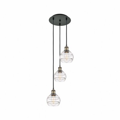 Rochester - 3 Light Cord Hung Multi Pendant In Industrial Style-24.38 Inches Tall and 12.38 Inches Wide