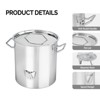 Winado 20QT Stainless Steel Steamer Pot with Water Fill Spout, Divider and Rack - 3 of 4