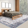 Washable Area Rugs, Vintage Printed Indoor Floor Carpet with Non-Slip Backing, Oriental Distressed Accent Rugs - 2 of 4