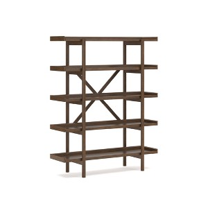 Signature Design by Ashley Lyncott 70" Mid-Century Bookcase, Brown - 1 of 4