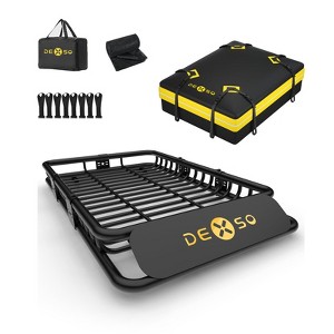 Universal Roof Rack Basket, Heavy Duty Cargo Carrier for SUV, Truck, Vehicles, All-Terrain Rooftop Luggage Rack for Camping,Road Trips,Outdoor Travel - 1 of 4