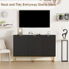 Modern Sideboard Buffet Cabinet with Storage,31.5"Wood Accent Storage with Doors&Adjustable Shelf,Console Table for Dining Room Hallway Entryway - 3 of 4