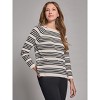 Jones New York Stripe Crew Neck Raglan Sweater - 2 of 3