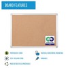 MasterVision Earth Series Self-Healing Cork Bulletin Board, Wall Mounting 100% Recycled Cork Push Pin Board , 18" x 24", Aluminum Frame - 3 of 4