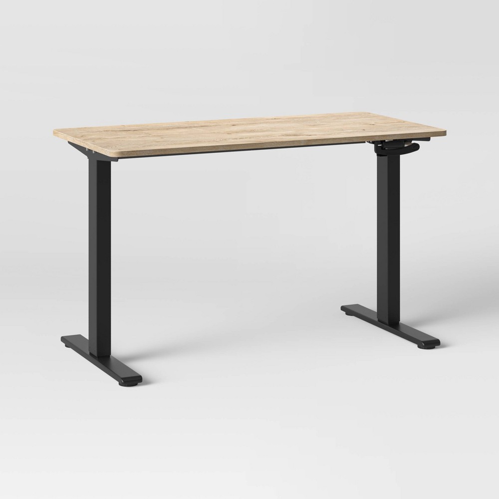 Loring Manual Height Adjustable Standing Desk Vintage Oak - Threshold™