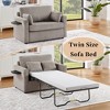 Whisen Twin Sofa Bed & Sleeper Sofa with Foldable Mattress, Side Table, Storage Pocket and USB Ports - 3 of 4