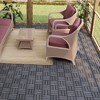 GlasFlength Carpet Tiles 20 Pack 12" Acacia Hardwood Interlocking Deck Tiles Checker Outdoor Flooring for Patio Balcony Poolside, Gray, 12"*12"*0.75" - 4 of 4