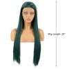 Unique Bargains Women's Long Straight Lace Front Wigs with Adjustable Wig Cap 24" 1 Pc - 2 of 4