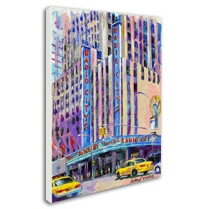 Trademark Fine Art - Richard Wallich 'Radio City Music Hall' Matted Framed Art - 1 of 3