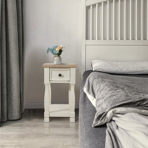 Etelifrank Multifunctional Solid Wood Side Table with Storage - 1 of 4
