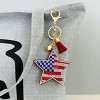 Wrapables Crystal Bling Key Chain Keyring with Tassel Car Purse Handbag Pendant, US Star - 4 of 4
