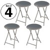 Lavish Home Set of 4 Folding Bar Stools, Heavy-Duty 18 in. Stool with 225lbs Capacity and Padded Seats for Dorm, Recreation or Game Room - 2 of 4