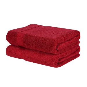 Splash Ultra-Soft Zero Twist 100% Ring Spun Cotton Bath Towel Set - Reversible, 550 GSM, Breathable, Lightweight, Highly Absorbent Towels for Bathroom - 1 of 4