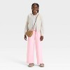 Girls' French Terry Wide Leg Pants - Cat & Jack™ - 3 of 3