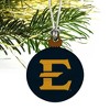 ETSU Primary Logo Mini Small Tiny Wood Christmas Tree Holiday Ornament - 3 of 4