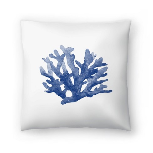 Blue and coral discount pillows