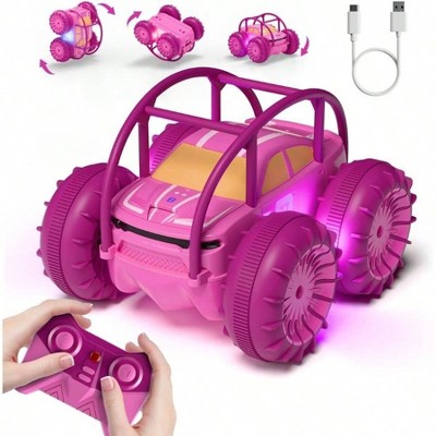 Amphibious RC Car, Rechargeable 4WD Stunt Crawler, 15KM/H, 360 Flip, All Terrain Toy