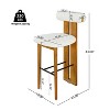 Christopher Knight Home Marvin Indoor Rubberwood Versatile Upholstered Barstools (Set of 2) - 3 of 4
