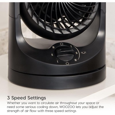 IRIS USA WOOZOO Fan, Small Oscillating Desk Fan, Table Air Circulator ...