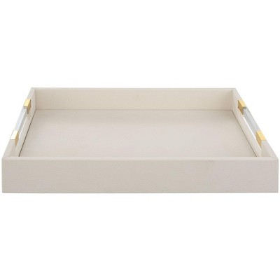 Uttermost 18060 Wessex Shagreen Tray, White